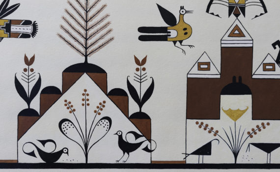 Velino Shije Herrera (Ma Pe Wi), <em>Design, Tree and Birds</em>