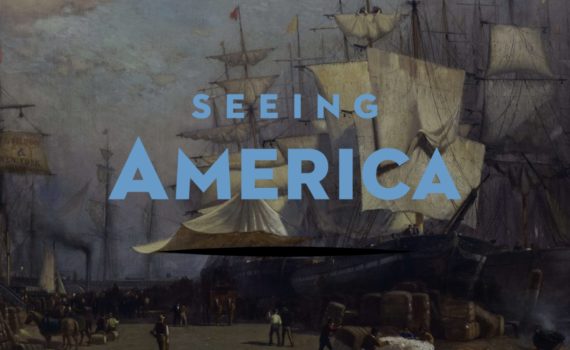Samuel Colman, Jr., Ships Unloading, New York, 1868, oil on canvas mounted on board, 105 x 76 cm (The Terra Foundation for American Art, Daniel J. Terra Collection, 1984.4)