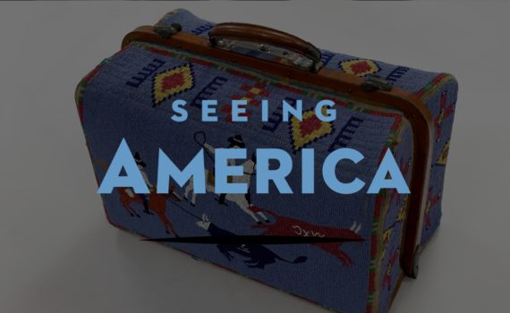 Lakota life on a beaded suitcase