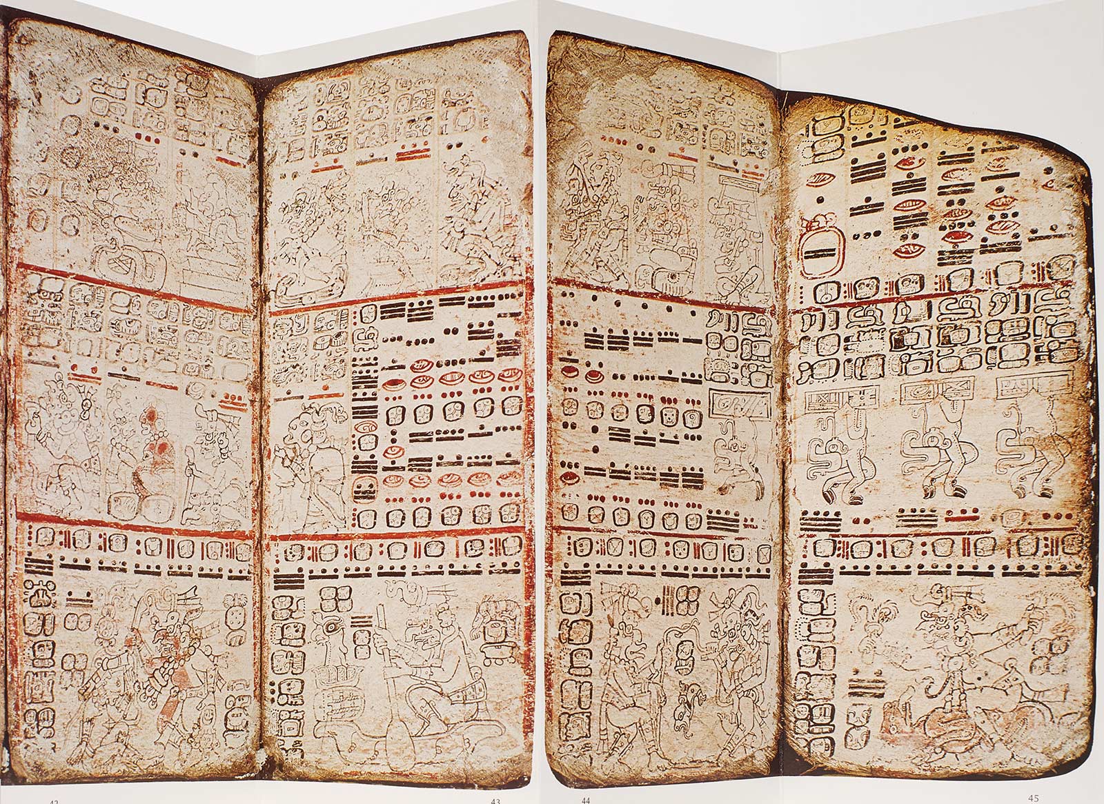 Facsimile of the Dresden Codex (detail), 13th or 14th century, made in the Yucatan Peninsula, Mexico (Dresden, Germany, Saxon State Library, Mscr.Dresd. R 310. The Getty Research Institute, 2645-271)