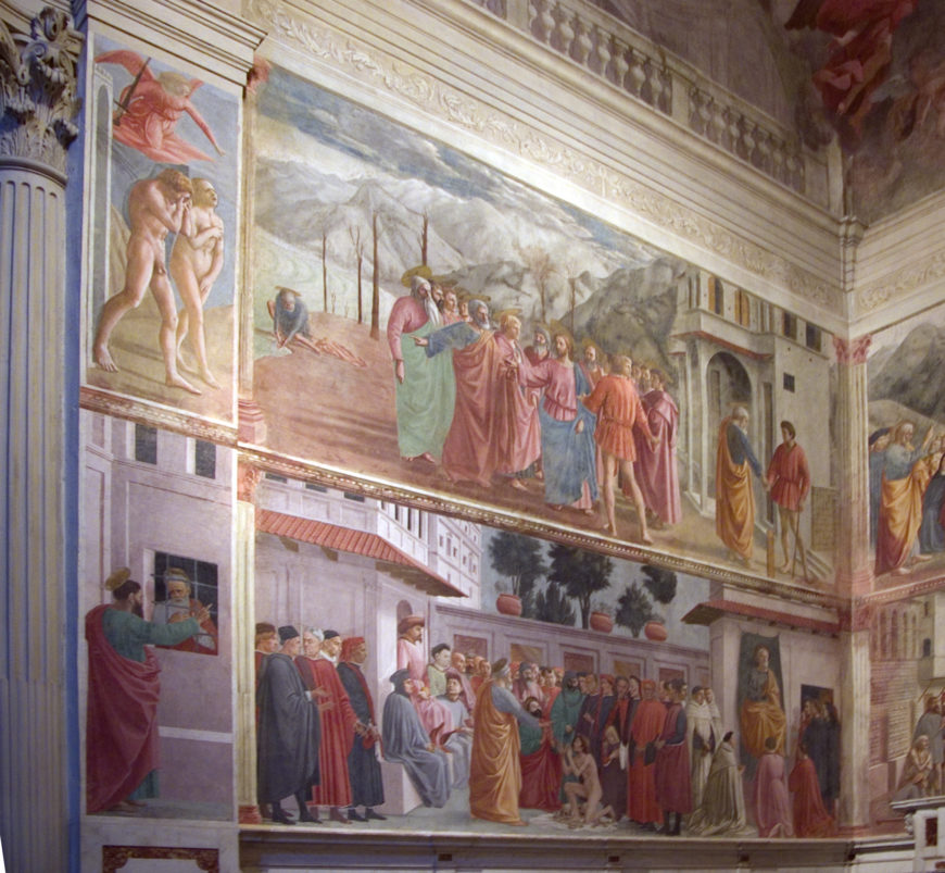 Masaccio, frescoes for the Brancacci Chapel, 1427 (Santa Maria del Carmine, Florence; photo: Steven Zucker)