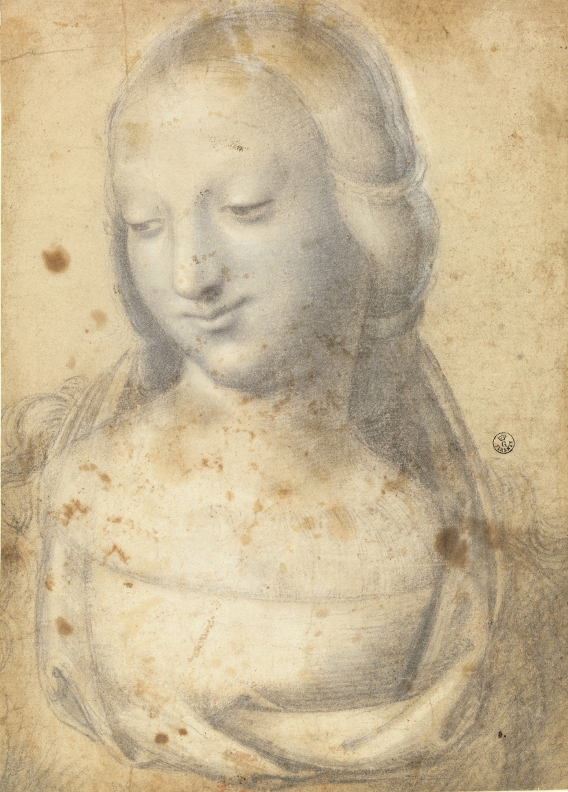 Plautilla Nelli, <em>Bust of a Young Woman</em>, 16th century, black chalk (Uffizi Museum, Florence, Gabinetto dei Disegni e delle Stampe, inv 6863F)