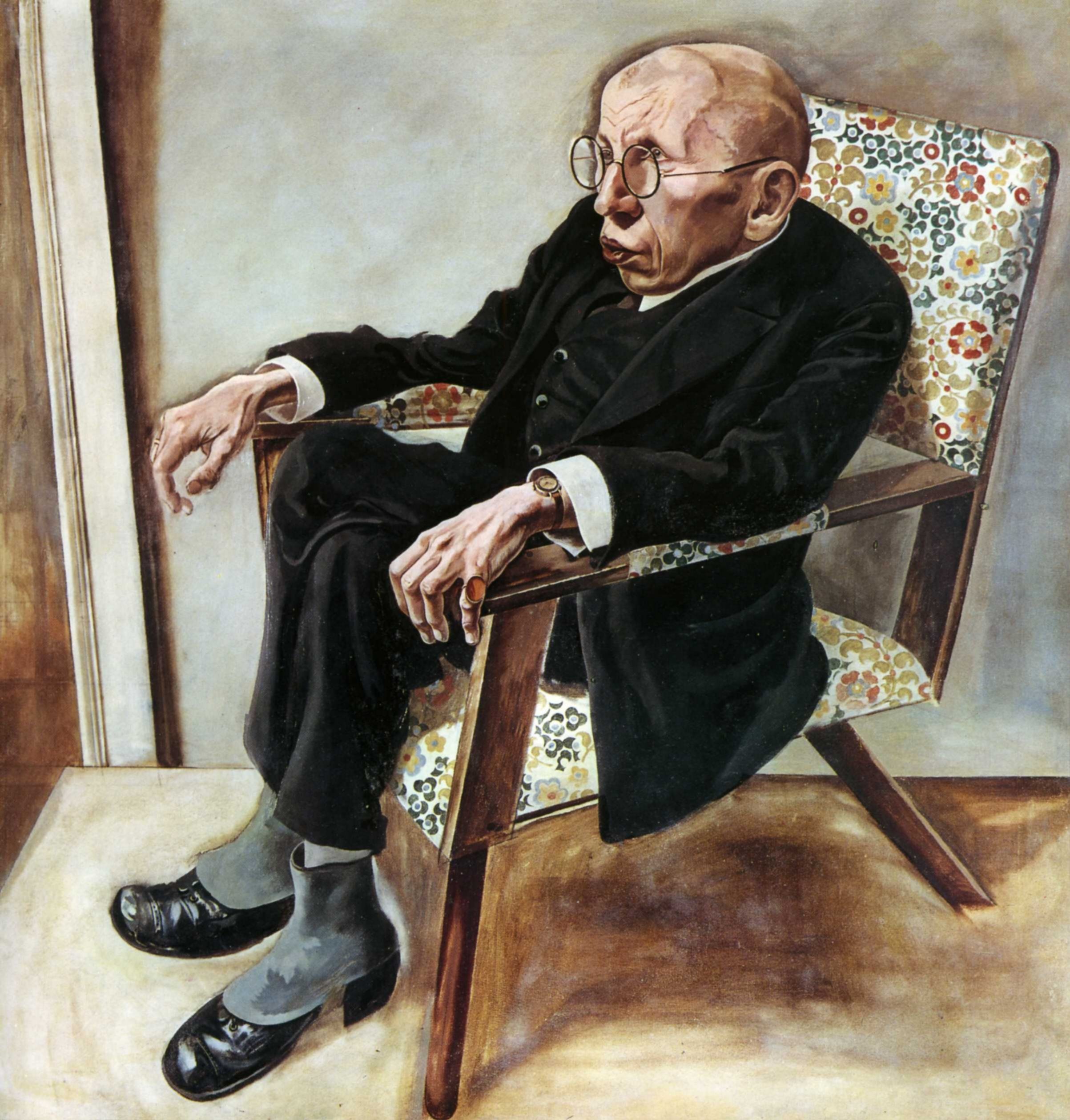 George Grosz, Max Hermann Neisse, 1925, oil on canvas, 100 x 101 cm (Kunsthalle Mannheim)