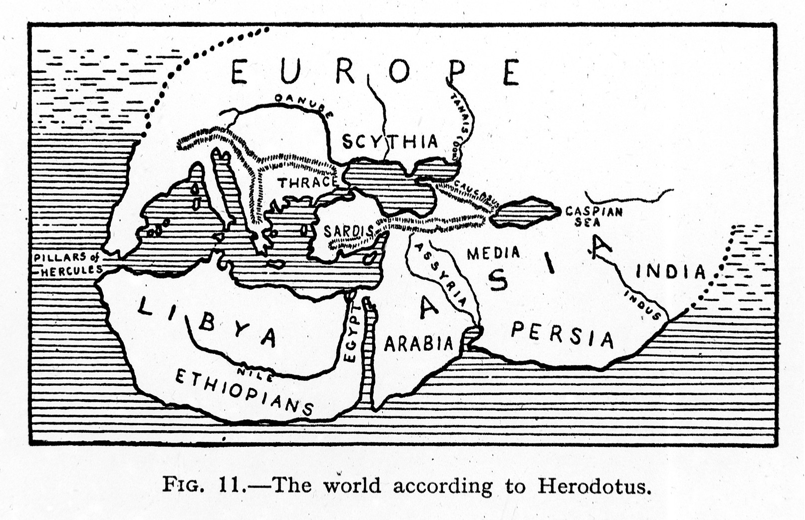 Map of the World According to Herodotus, Wellcome Collection (CC BY 4.0)