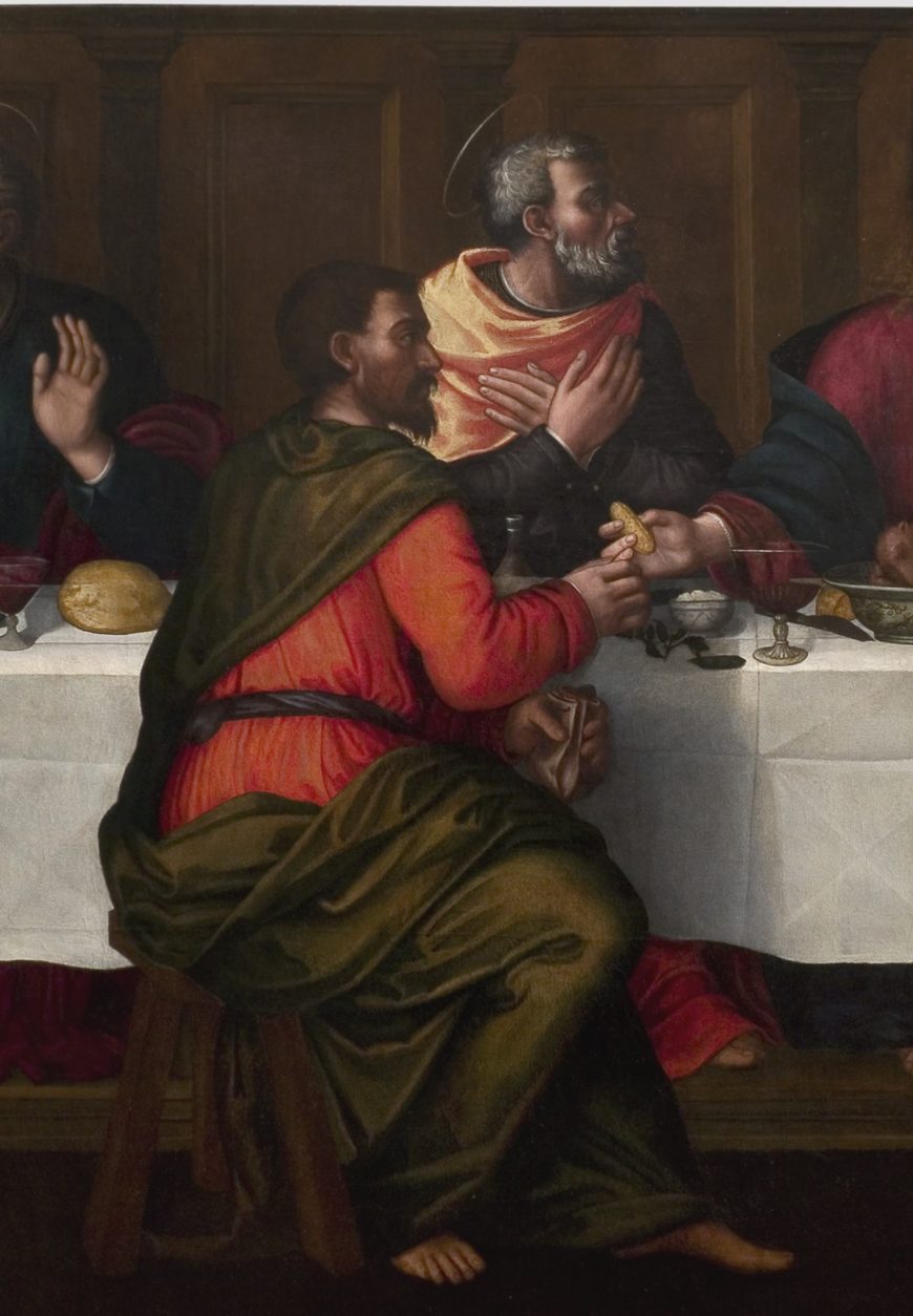 Plautilla Nelli, detail of <em>The Last Supper</em>, c.1570s, 6.7 m long, made for her Convent of Santa Caterina, Florence. Now, Museo di Santa Maria Novella, Florence.