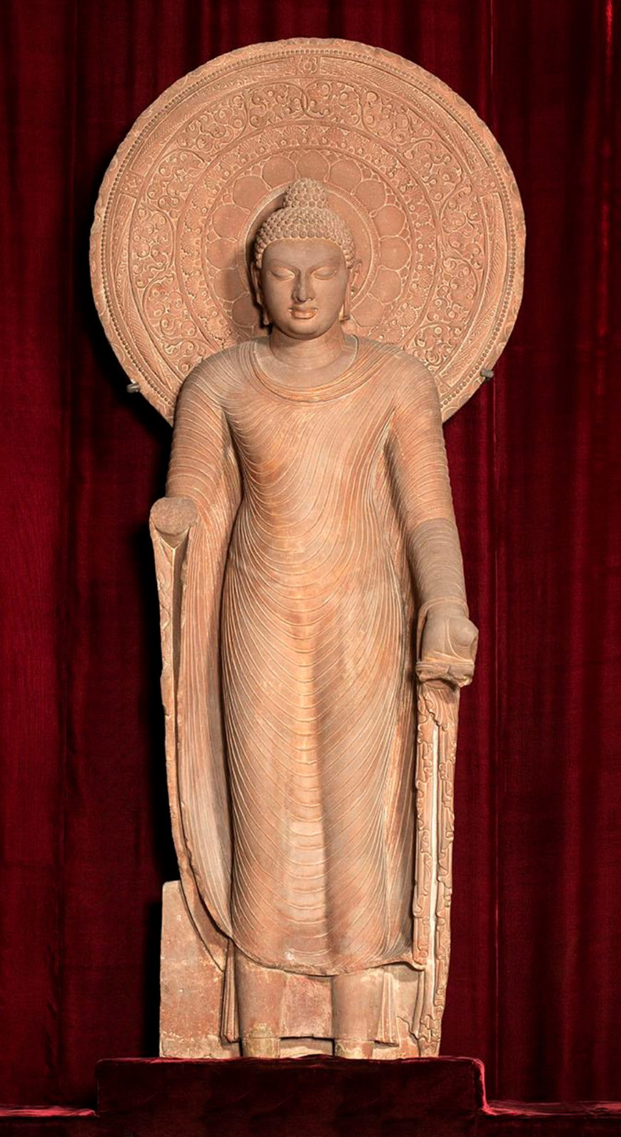 Standing Buddha, c. 5th century C.E., Gupta period (©2017 The Presidents Secretariat, Rashtrapati Bhavan)