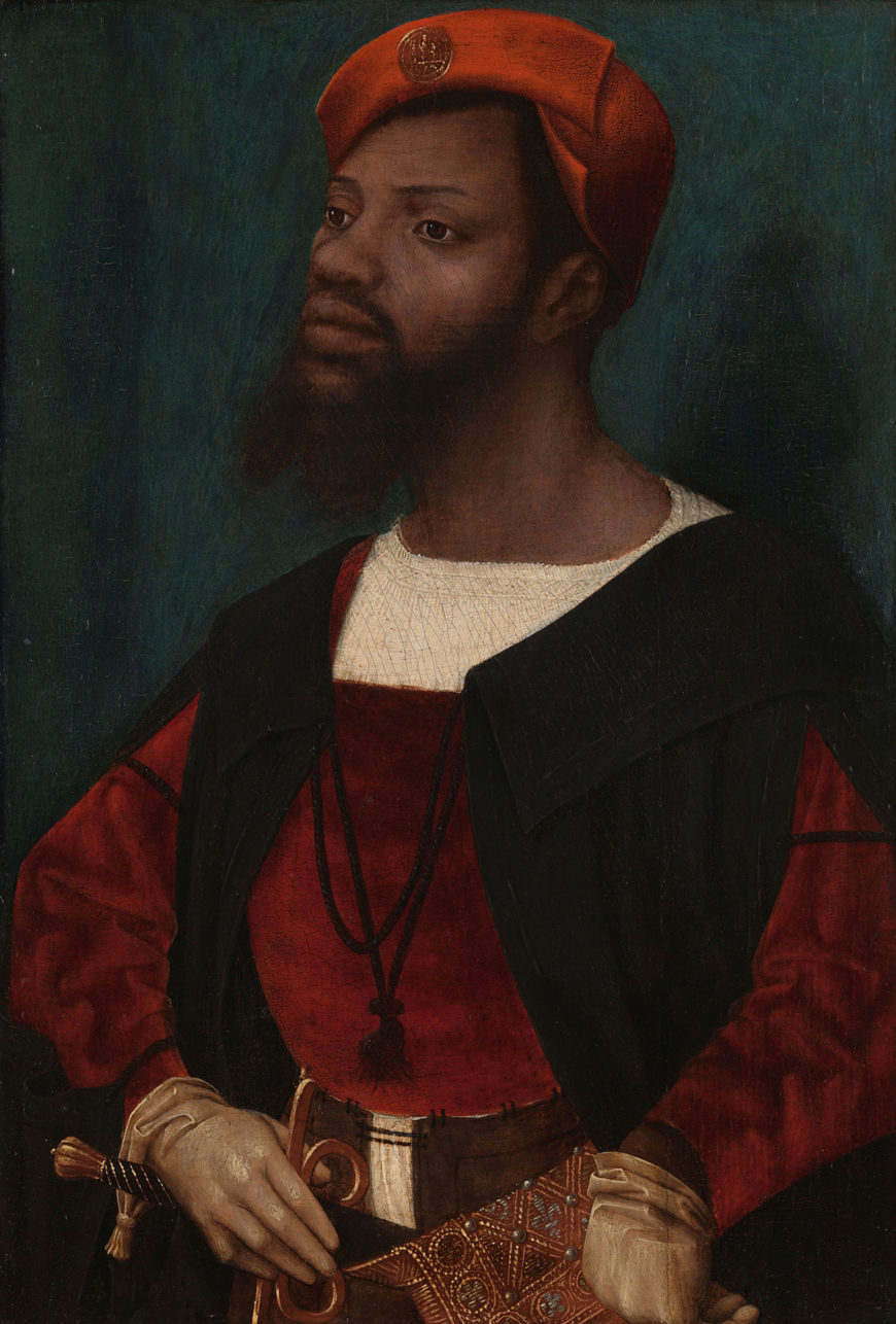 Jan Jansz Mostaert,<em>Portrait of an African Man</em> (Christophle le More?), about 1525–30. Amsterdam, Rijksmuseum.