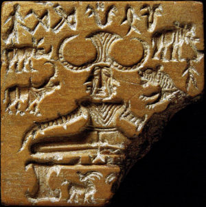 Seal, 2500–2400 B.C.E., steatite, Mohenjodaro, Indus Valley Civilization (National Museum Delhi), image credit