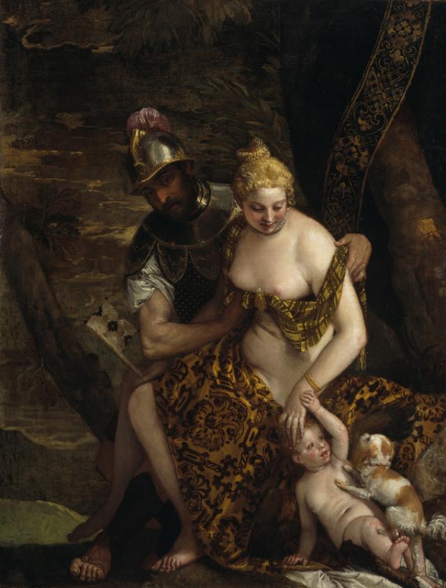 Paolo Veronese, Mars, Venus and Cupid, c. 1580, oil on canvas, 165.20 x 126.50 cm (National Gallery of Scotland)