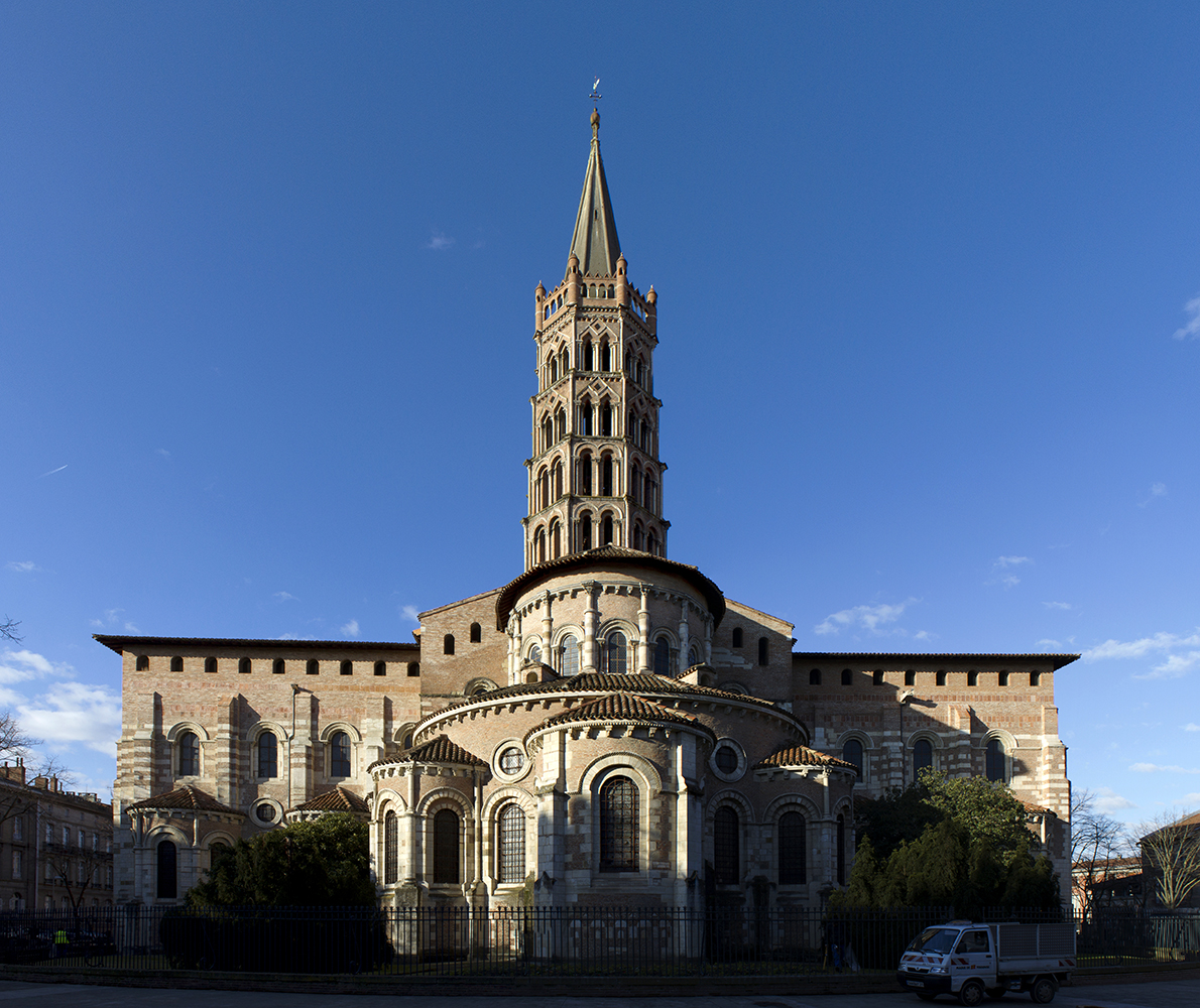 Basilica of Saint-Sernin, Toulouse, France, apse and radiating chapels, c. 1080-1120 with later additions (photo: Pierre-Selim, CC BY 2.0)