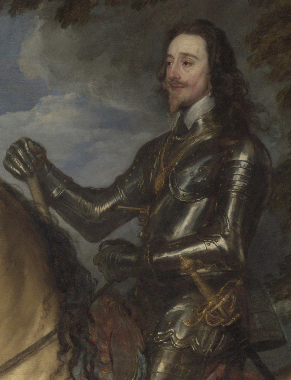 Anthony van Dyck, Equestrian Portrait of Charles I, detail, c. 1637-8, oil on canvas, 367 x 292.1 cm (National Gallery, London)
