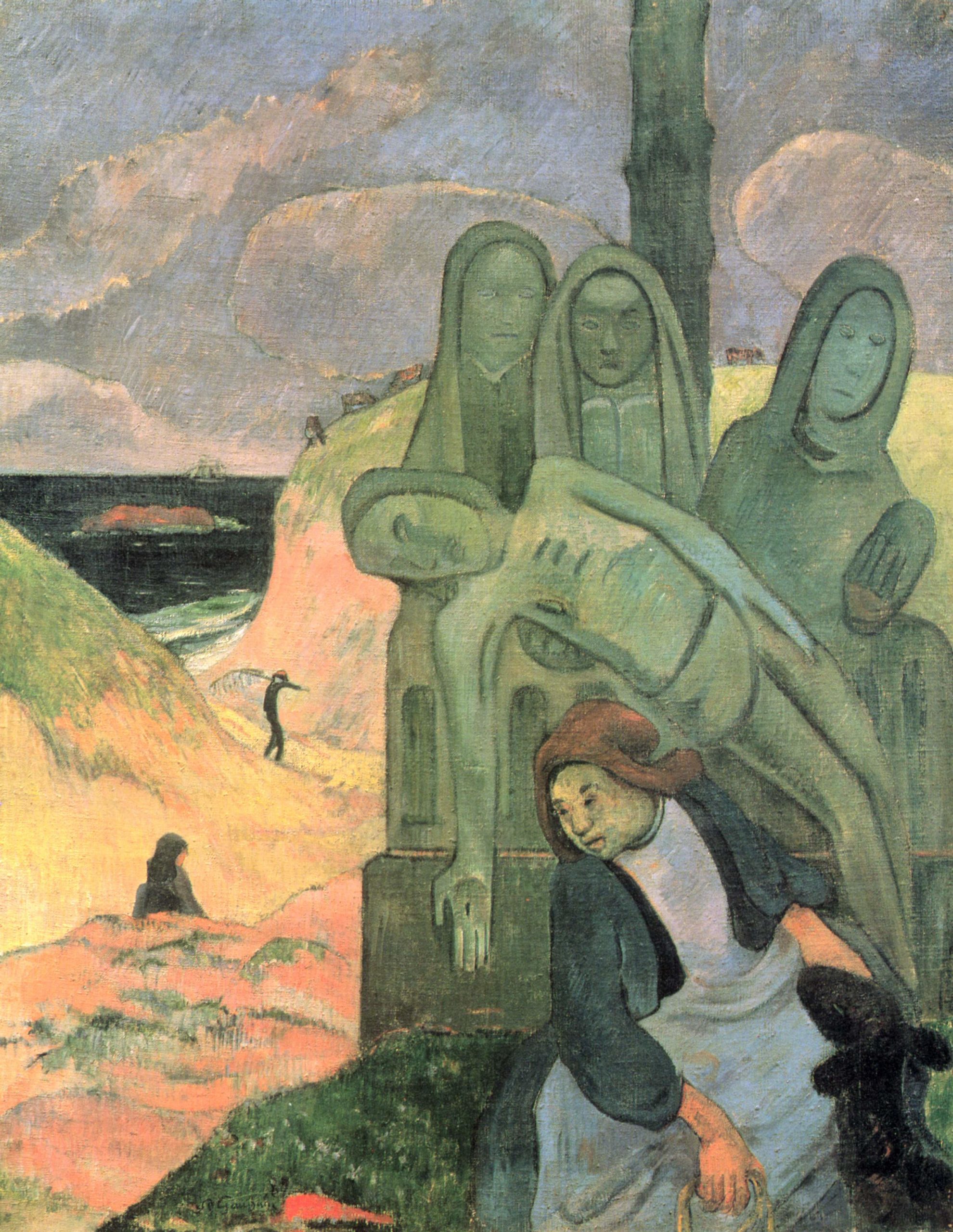 Paul Gauguin, The Green Christ or Breton Calvary, 1889, oil on canvas, 92 x 73 cm (Royal Museums of Fine Arts of Belgium)