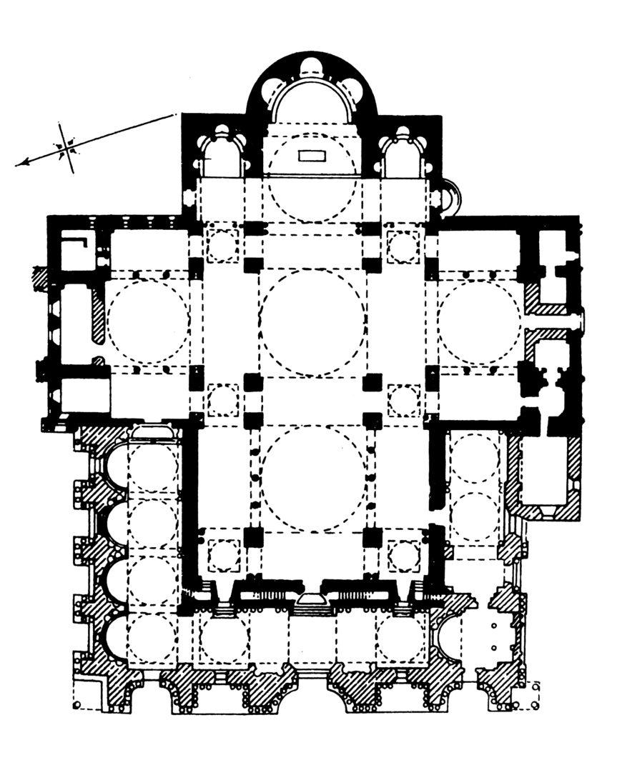 Floor plan, Basilica of San Marco, Venice, from Banister Fletcher, A History of Architecture on the Comparative Method, 5th ed. (London: B. T. Batsford, 1905)