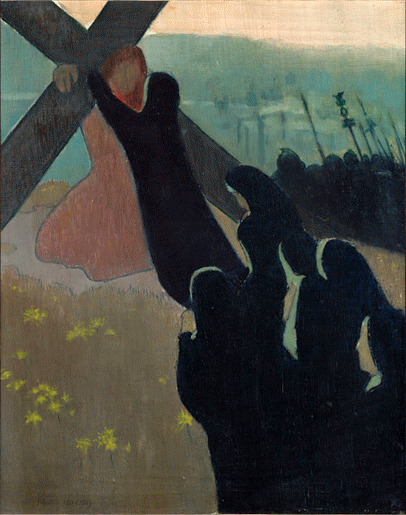 Maurice Denis, Climbing to Calvary, 1889, oil on canvas, 41 x 32.5 cm (Musée d’Orsay, Paris)