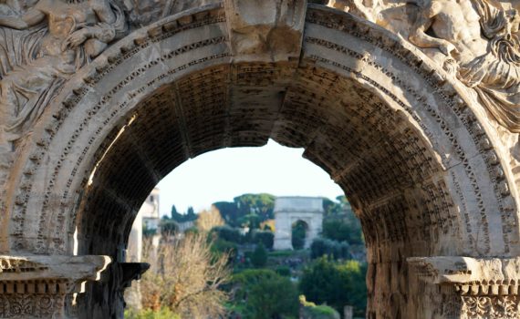 View through Triumphal Arch of Septimius Severus