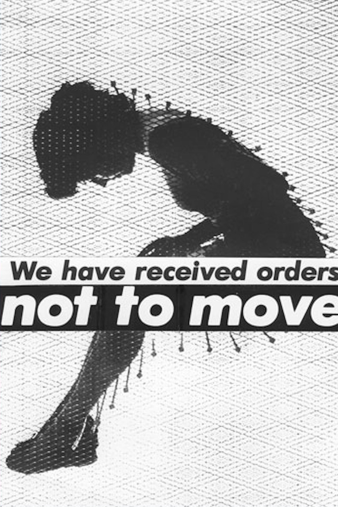 Barbara Kruger, Unititled (We have received orders not to move), 1982