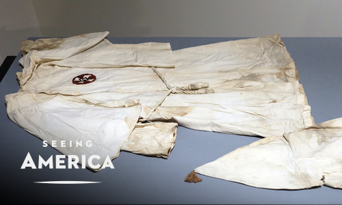 c. 1928<br>An artifact of racism: a Connecticut Klan robe