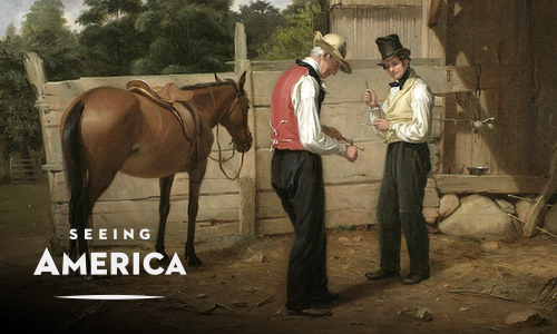 1835<br>Celebrating the spirit of American enterprise, <em>Bargaining for a Horse</em>