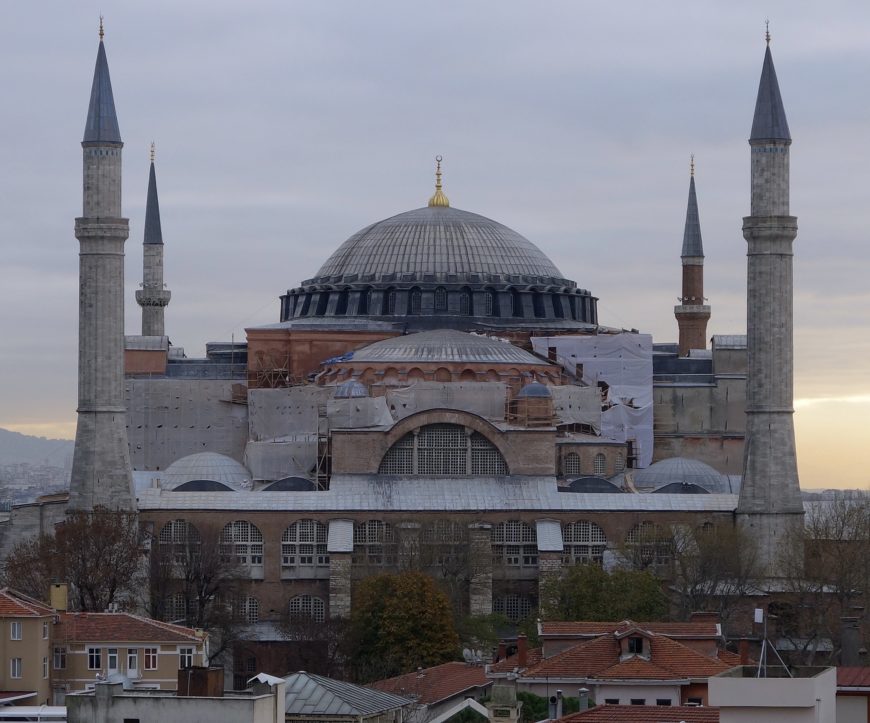 Isidore of Miletus & Anthemius of Tralles for Emperor Justinian, Hagia Sophia, Constantinople (Istanbul), 532-37 (photo: Steven Zucker, CC BY-NC-SA 2.0)