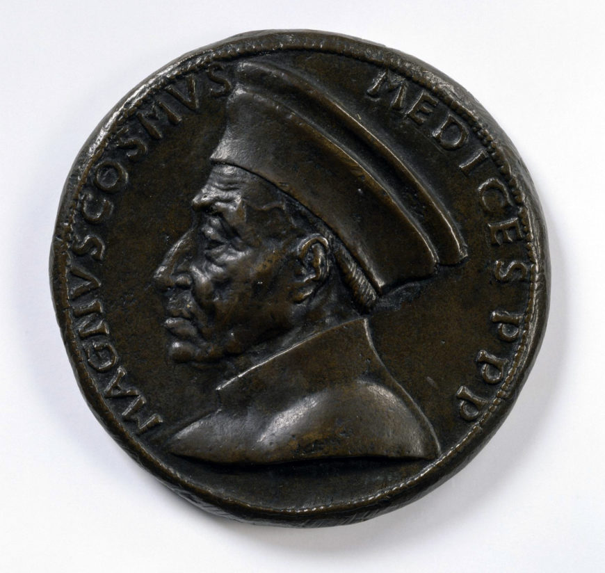 Cosimo de' Medici, c. 1480–1500, bronze medal, made in Florence (© Victoria and Albert Museum, London)
