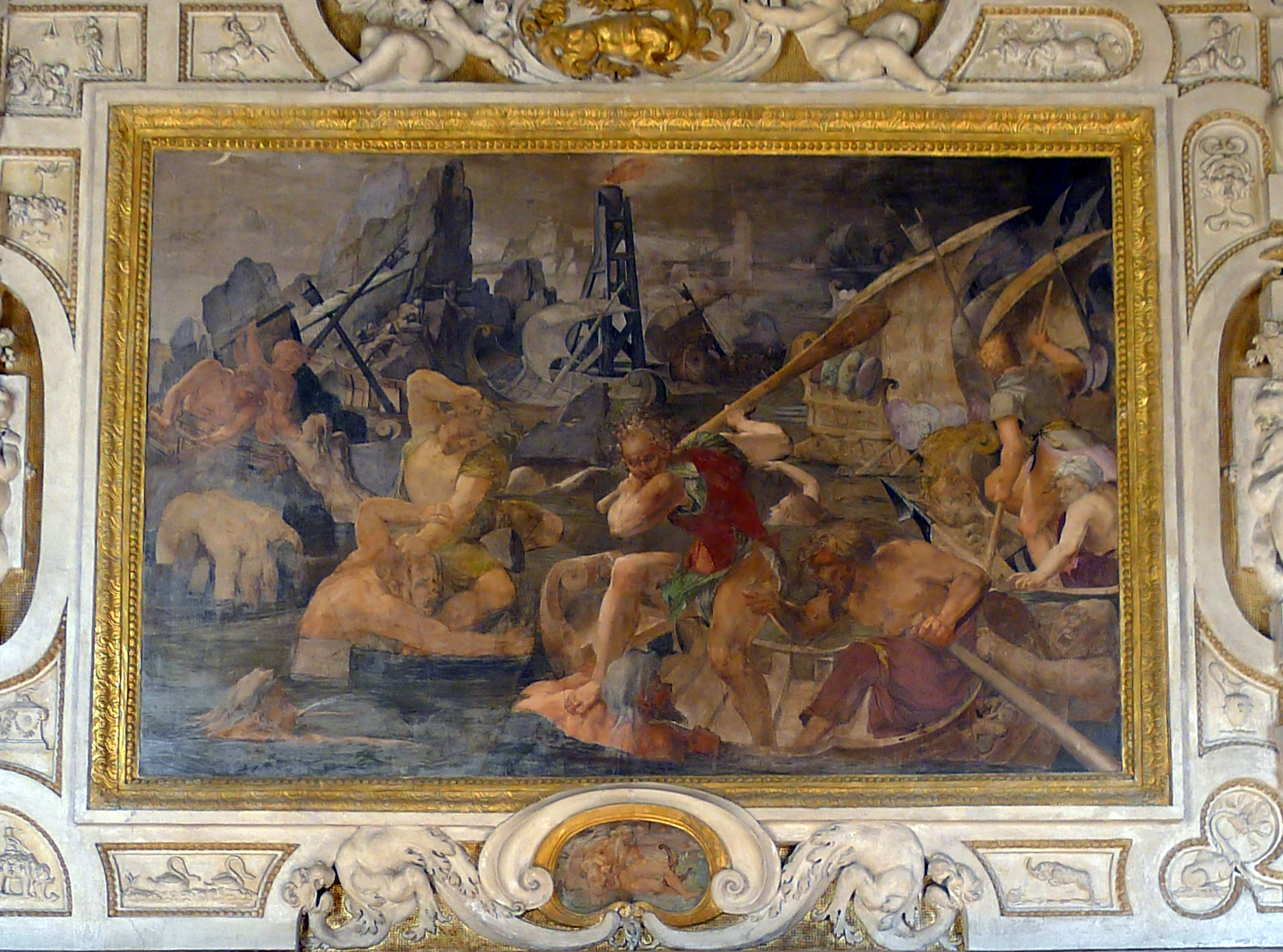 Workshop of Rosso Fiorentino, Revenge of Nauplius, Gallery of Francis I, Château de Fontainebleau, 1528-1540, fresco (photo: Corinne Moncelli, CC BY-NC-ND 2.0)