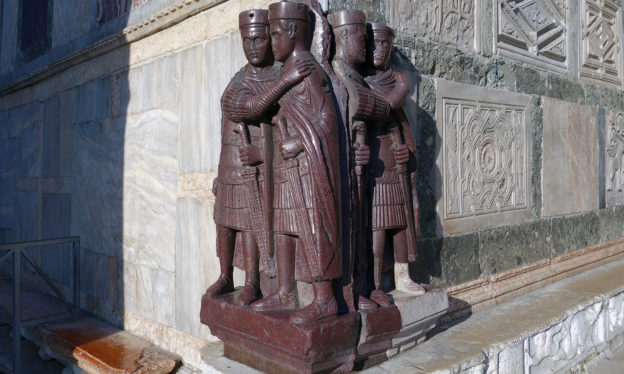 Portraits of the Four Tetrarchs, from Constantinople, c. 305, porphyry, 4' 3