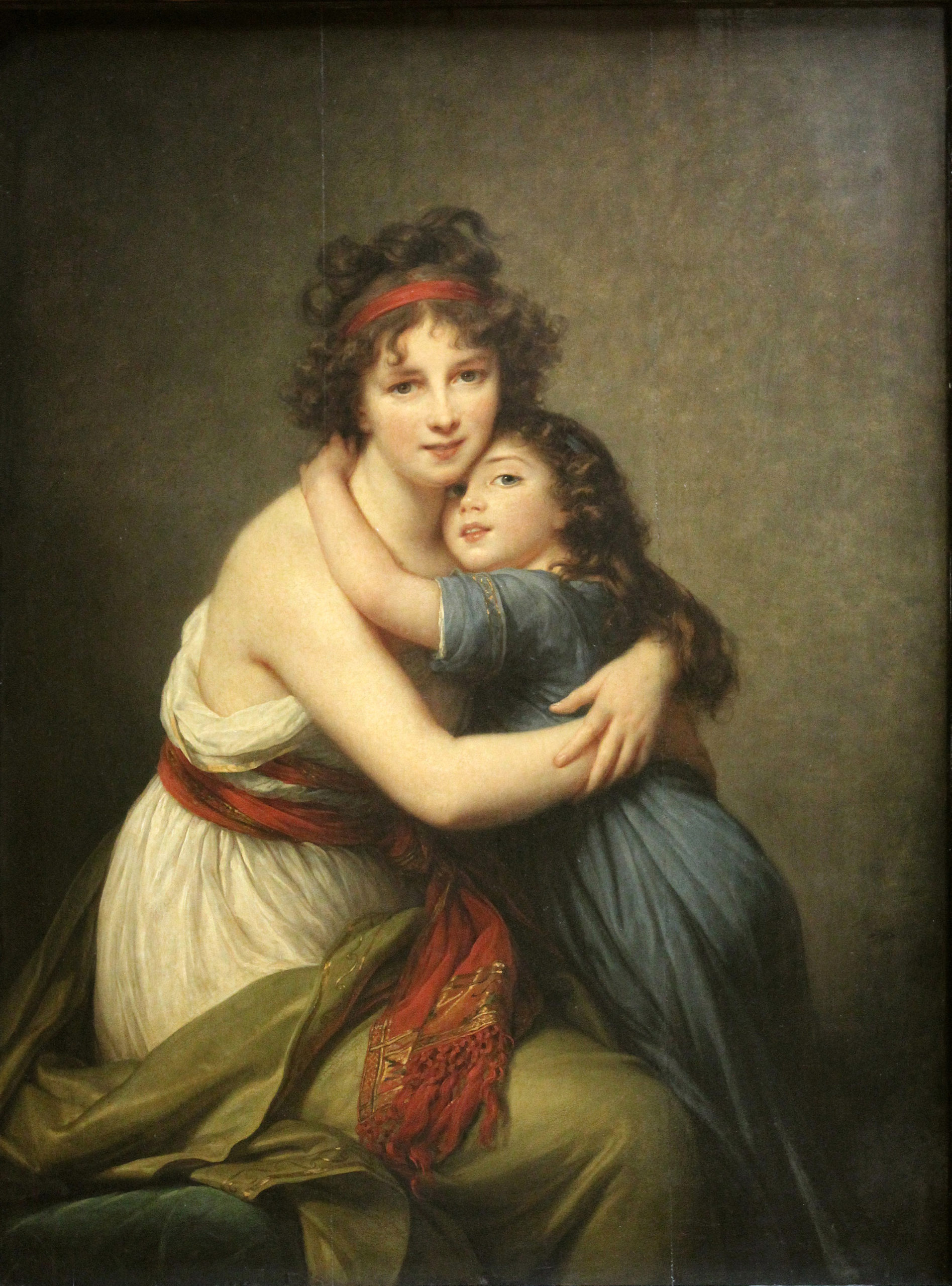Elisabeth Vigée Le Brun, Self-Portrait with Her Daughter Julie (á l’Antique), 1789, oil on wood, 130 x 94 cm (Musée du Louvre, Paris)