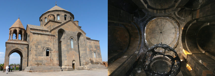 Left: exterior of the church of St. Hripsime, Vagarshapat, 618 (photo: Rita Willaert, CC BY 2.0); Right: of the church of St. Hripsime (photo: Andrea Kirkby, CC BY-NC 2.0)
