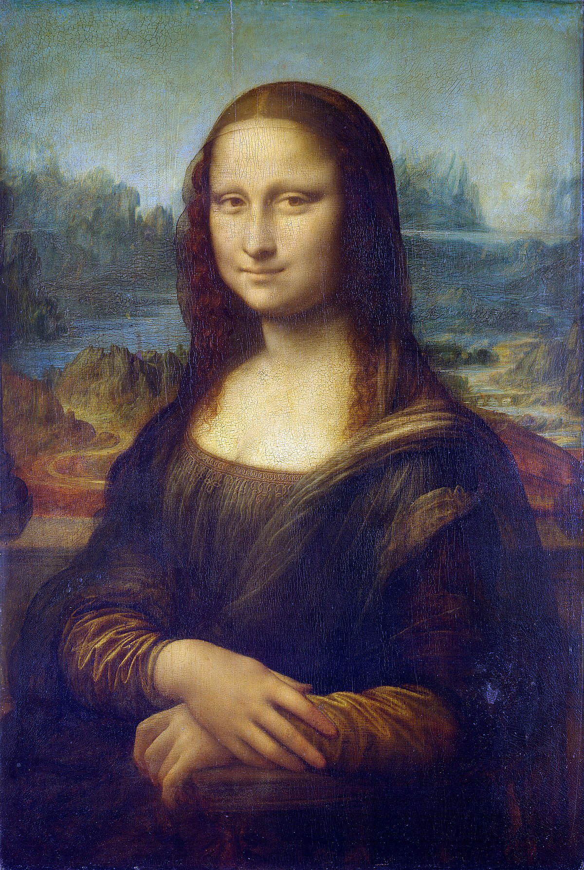 Leonardo da Vinci, Mona Lisa, c. 1503–05, oil on panel, 30-1/4 x 21 inches (Musée du Louvre)