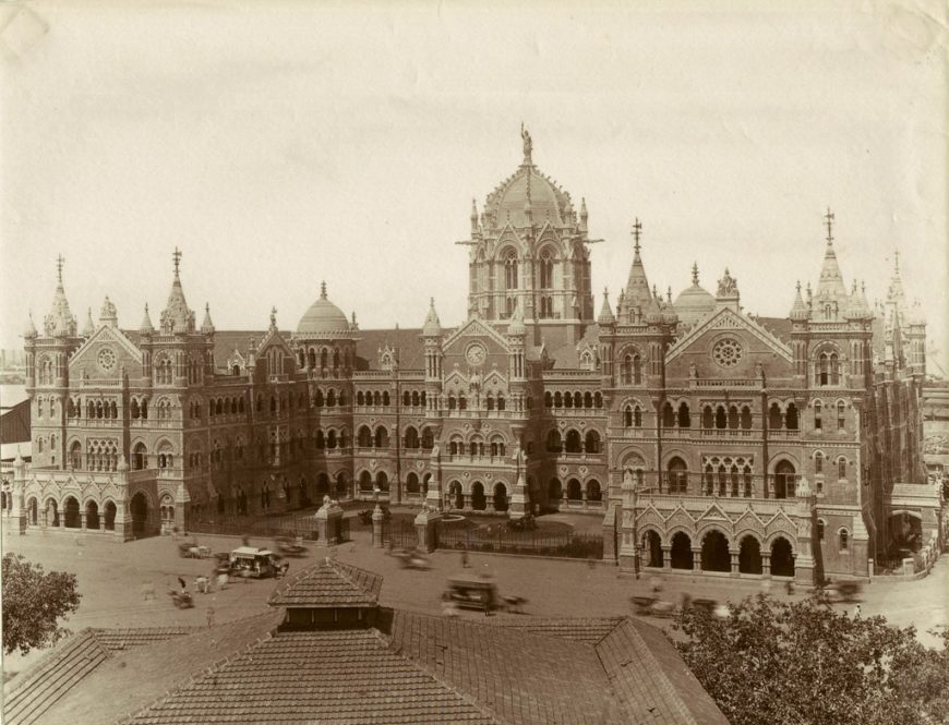 Early photograph of Chhatrapati Shivaji Terminus, Mumbai (public domain)