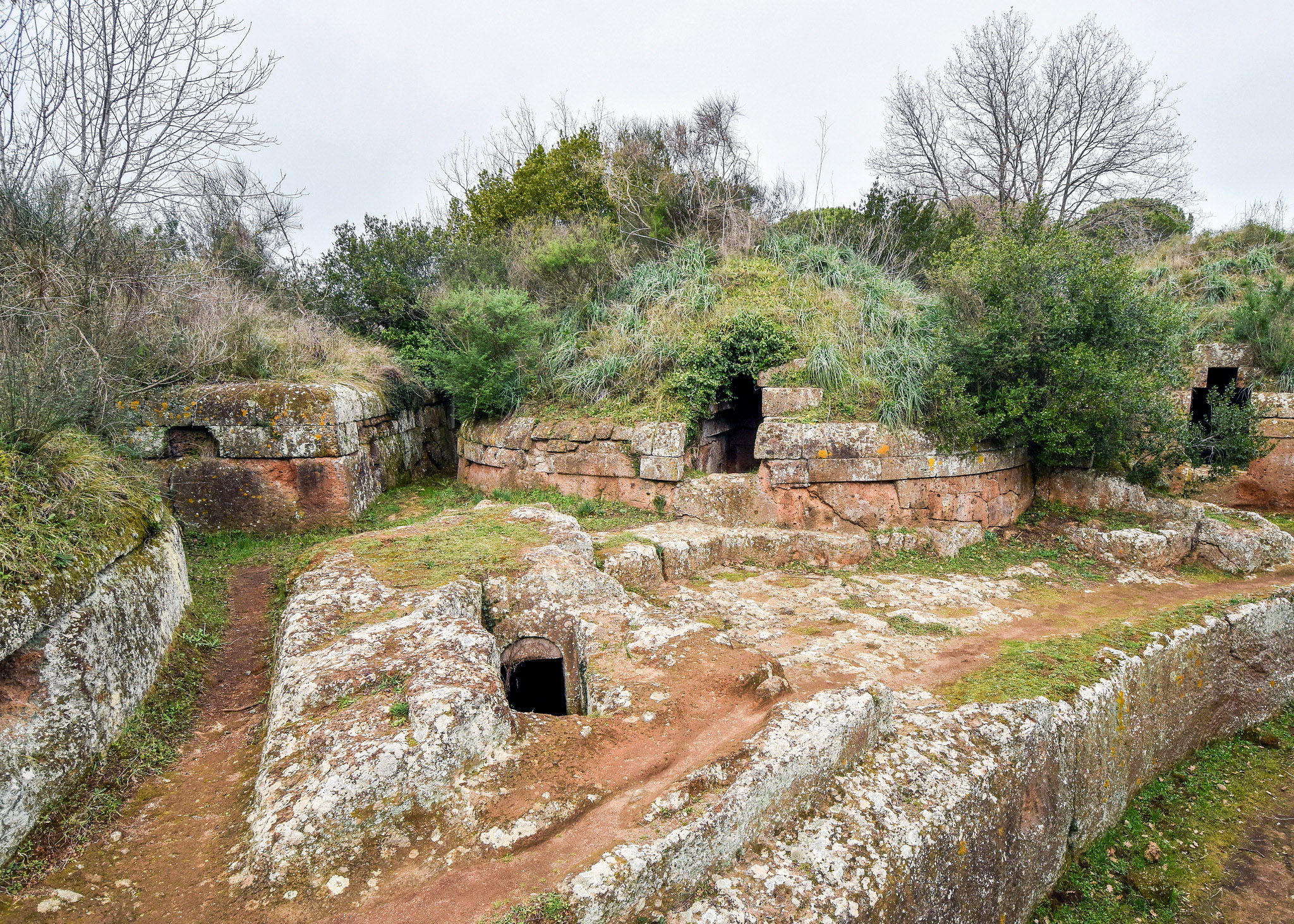 Tombs near Tumulo del Colonello, Necropolis of the Banditaccia, Cerveteri, Italy (photo: Gwendolyn Stansbury, CC BY-NC-ND 2.0)