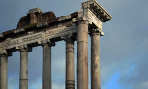 View of the Temple of Saturn, Roman Forum