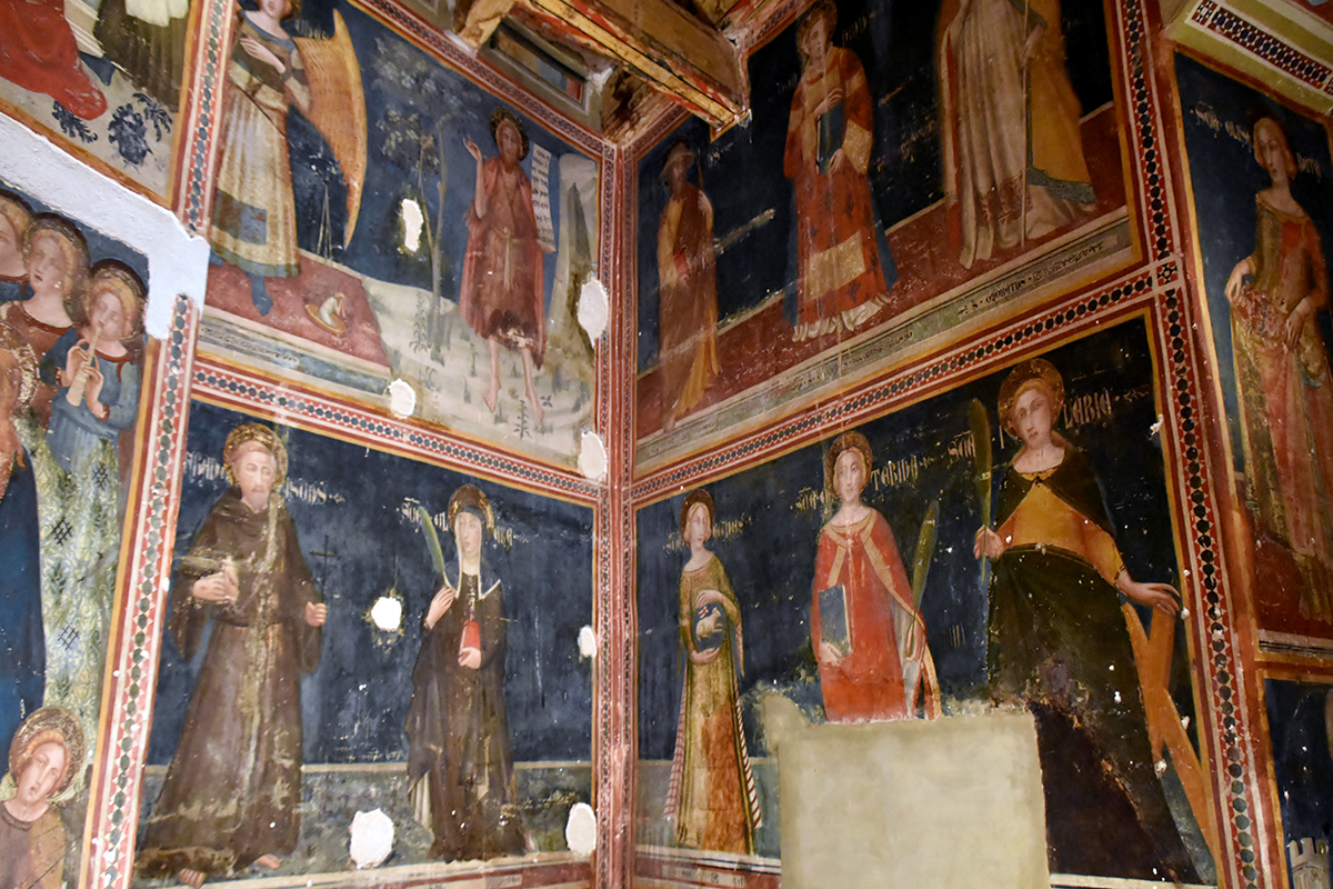 Ferrer Bassa, saints, fresco, Chapel of Saint Michael, Santa María of Pedralbes, Barcelona, Catalonia, Spain, 1343/1346-1348 (public domain)