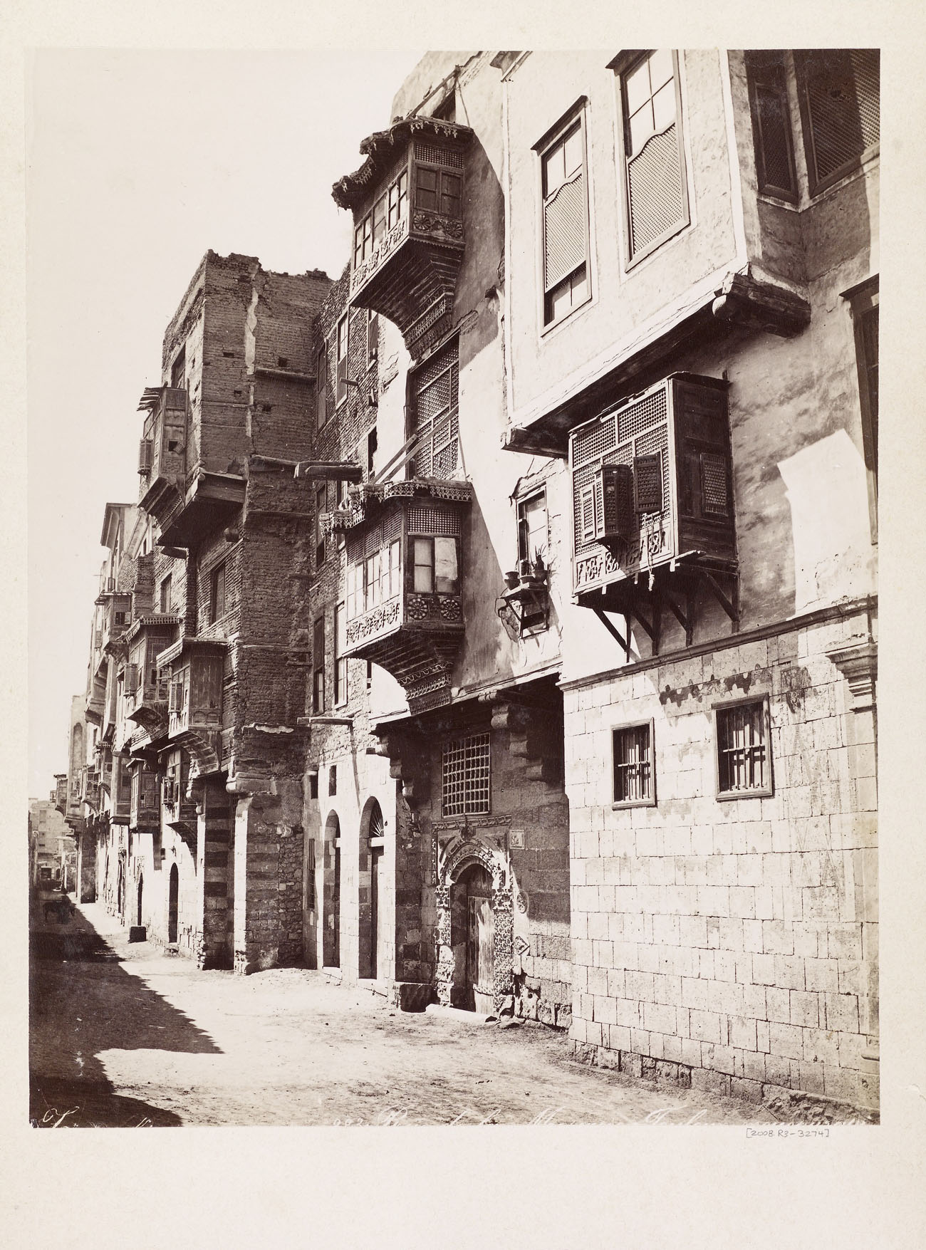 Cairo street, about 1875, Zangaki Brothers. Albumen print mounted on period card, 20.5 x 27.7 cm. The Getty Research Institute, 2008.R.3. Ken and Jenny Jacobson Orientalist Photography Collection
