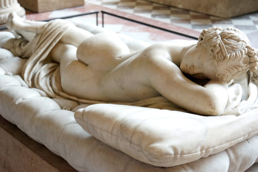 Sleeping Hermaphroditos, a Roman copy of a Greek original from the 2nd century C.E. (Louvre)