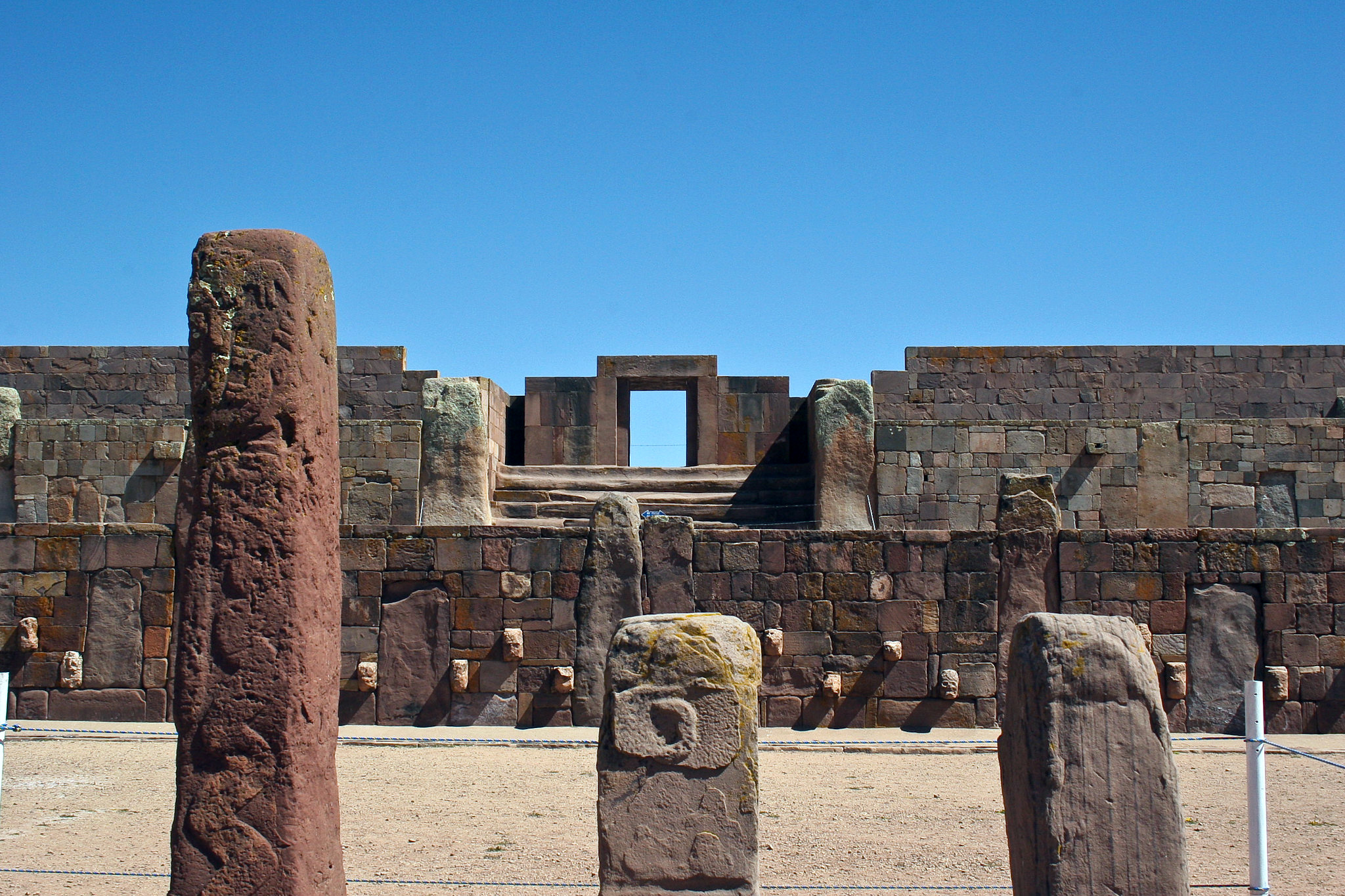View from the Semi-subterranean Court, Tiwanaku, 300–400 CE (photo: Danielle Pereira, CC BY 2.0)