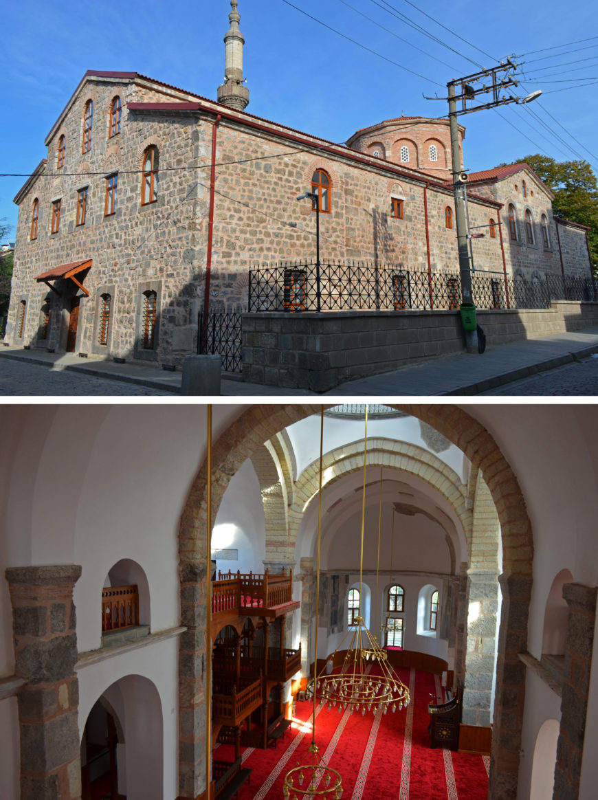 Exterior and interior views of the Panagia Chrysokephalos (Fatih Mosque), 13th century with 1341 additions, Trebizond (Trabzon) (photo: © The Byzantine Legacy)