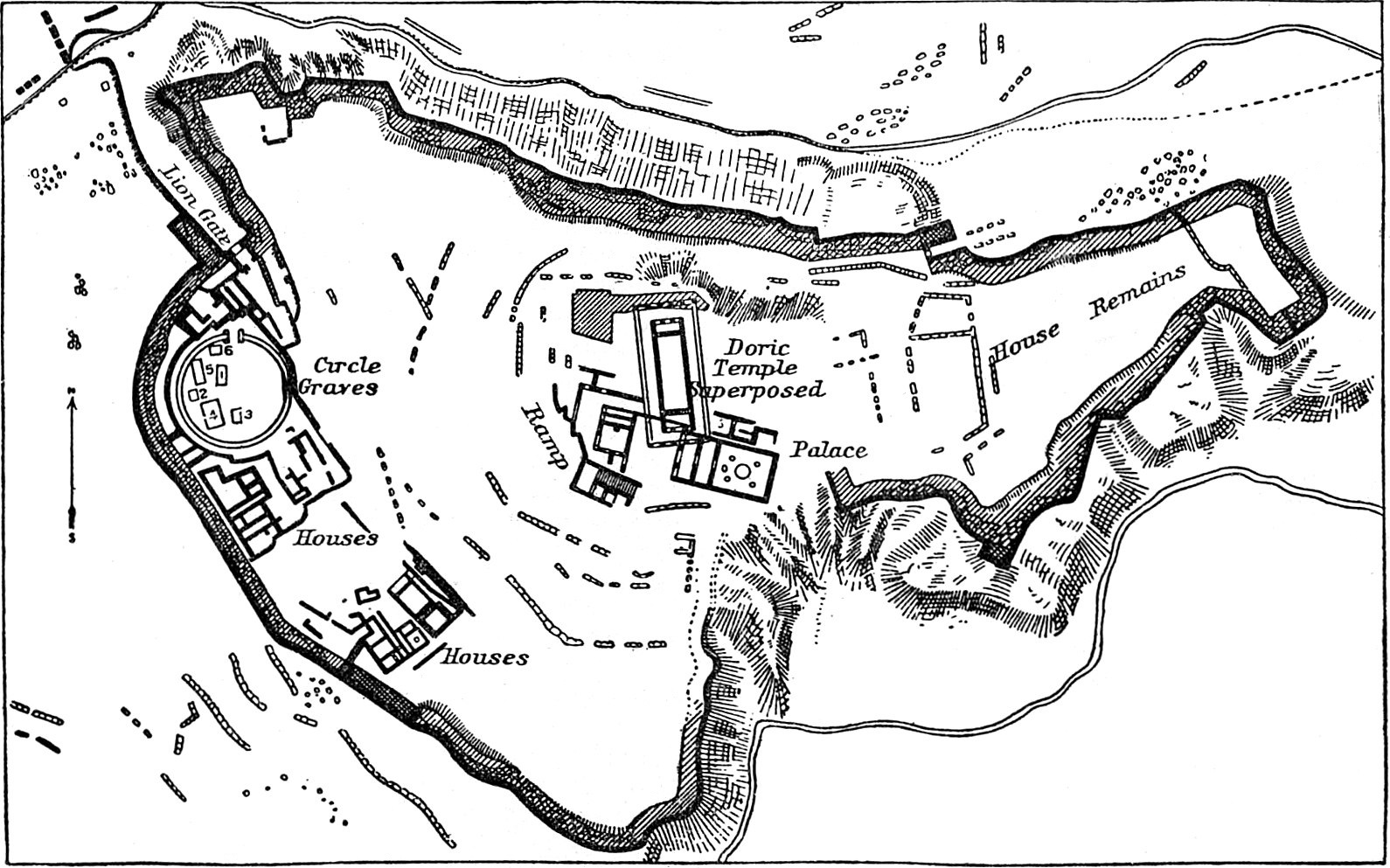 Plan of the Citadel of Mycenae