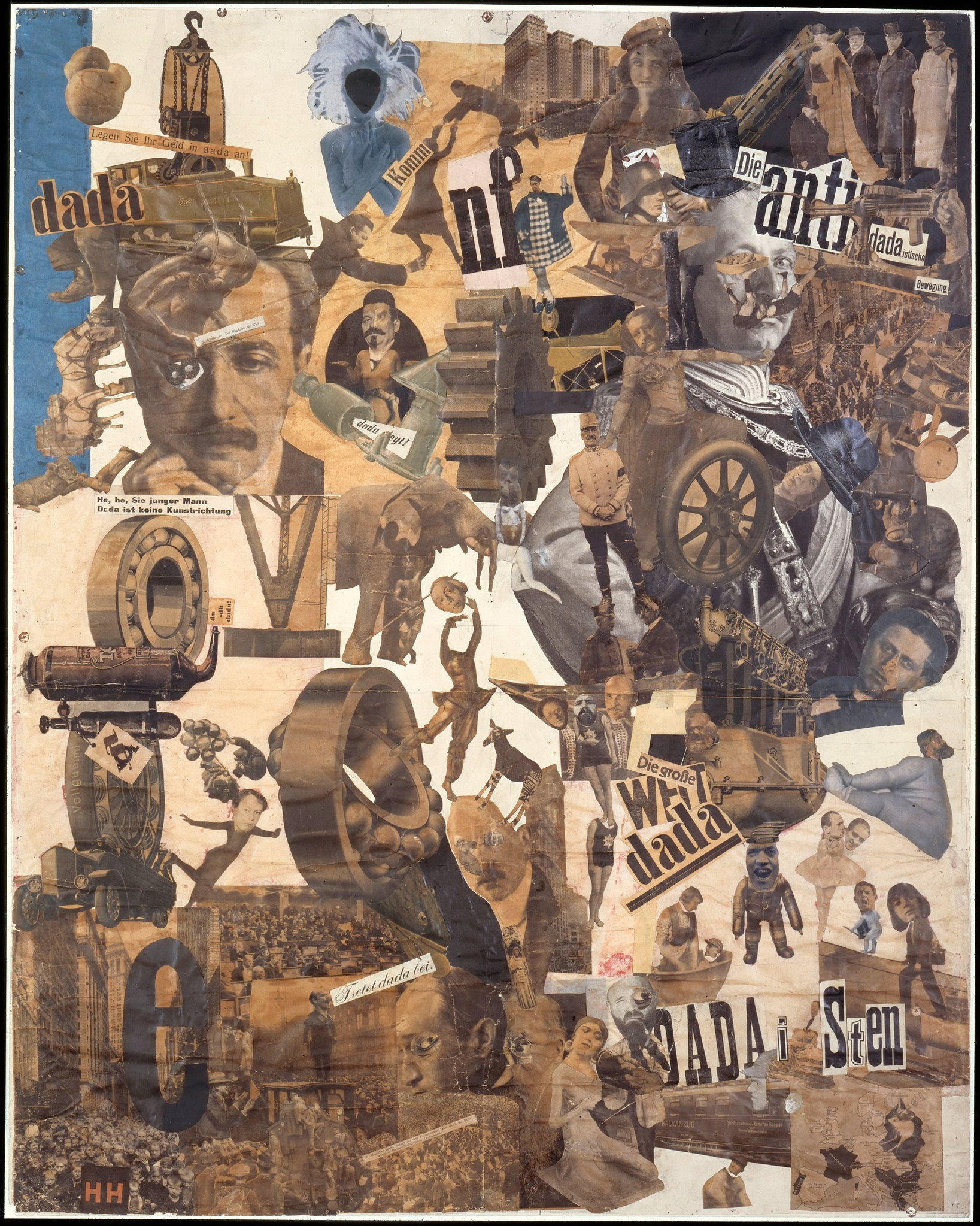Hannah Höch, Cut with the Kitchen Knife Dada Through the Last Weimar Beer-Belly Cultural Epoch of Germany, collage, mixed media, 1919-1920