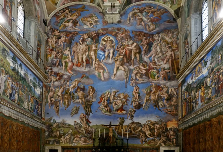 Michelangelo, Last Judgment, Sistine Chapel, altar wall, fresco, 1534–1541 (Vatican City, Rome) (photo: Richard Mortel, CC BY 2.0)