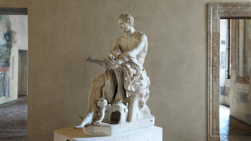 Ludovisi Ares, Pentelic marble, Roman copy after a Greek original from c. 320 B.C.E. with some restorations in Cararra marble by Gianlorenzo Bernini, 1622 (Museo Nazionale Romano di Palazzo Altemps; photo: Steven Zucker, CC BY-NC-SA 4.0)
