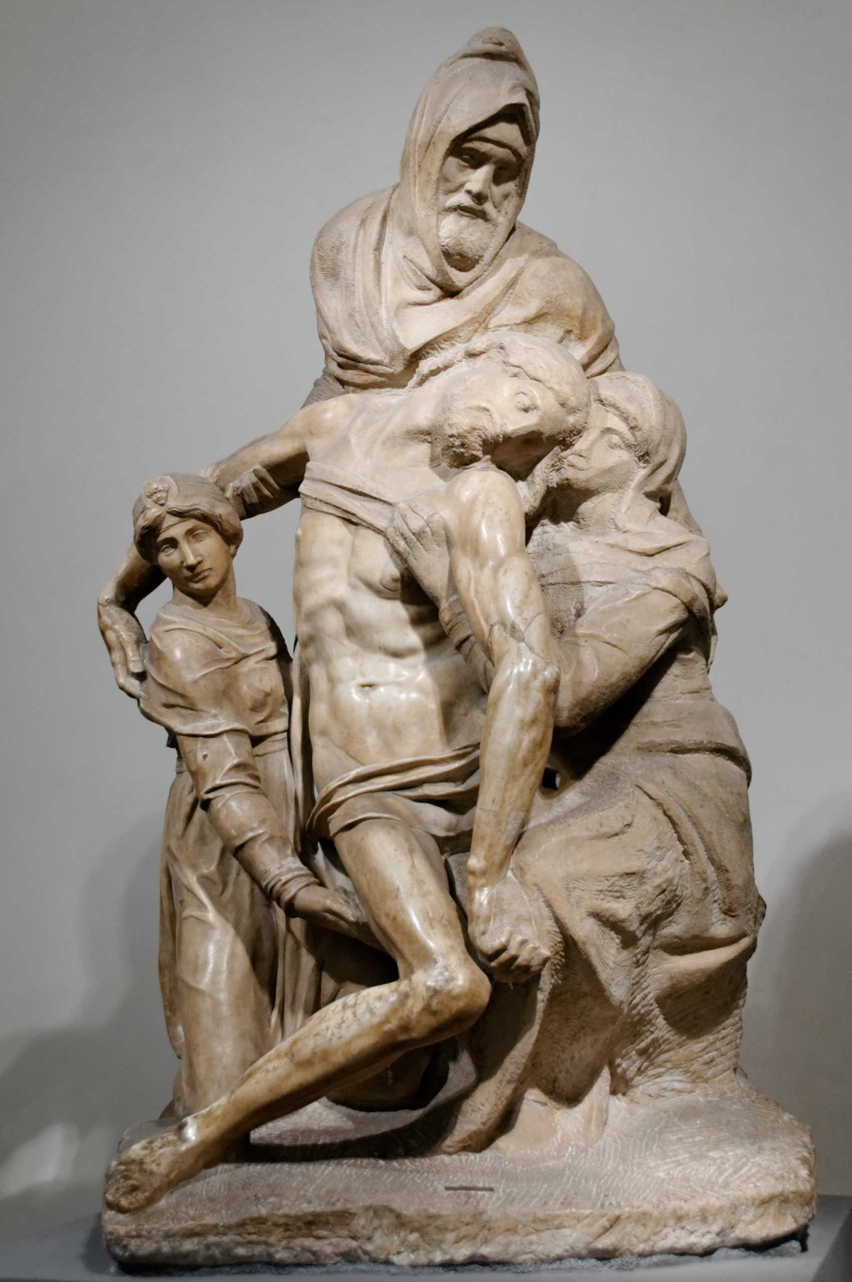 Michelangelo, Deposition (The Florentine Pietà), c. 1547-55, marble, 2.26 m high (Museo dell'Opera del Duomo, Florence, photo: Marie-Lan Nguyen, CC-BY 2.5)