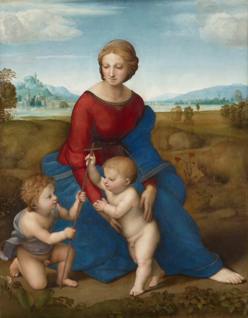 Raphael, Madonna of the Meadow, 1505-06, oil on panel, 885 x 1130 cm (Kunsthistorisches Museum, Vienna)