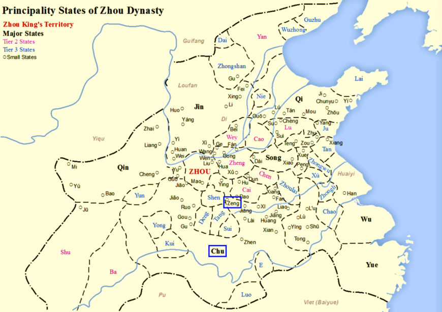 Map of early Warring States, China
