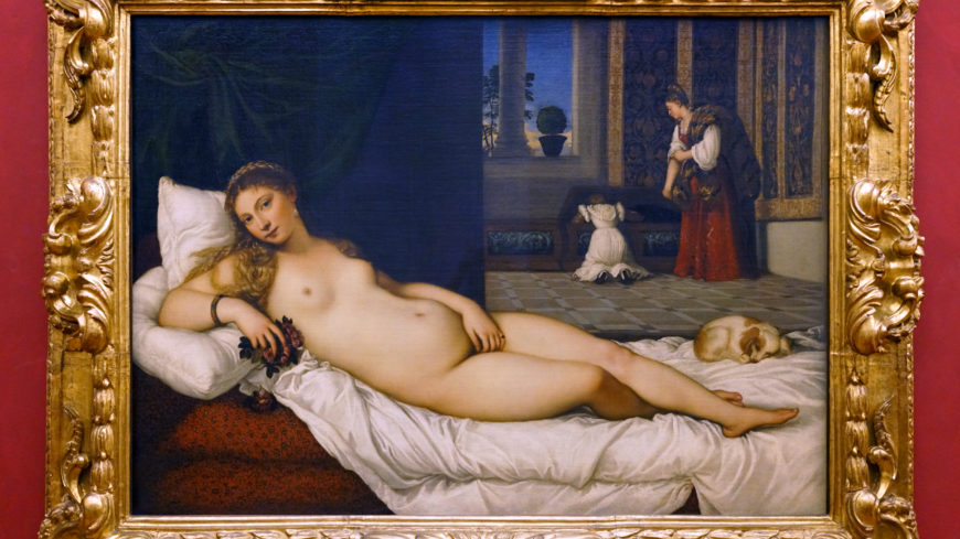 Titian, Venus of Urbino, 1538, oil on canvas, 119.20 x 165.50 cm (Galleria degli Uffizi, Florence)