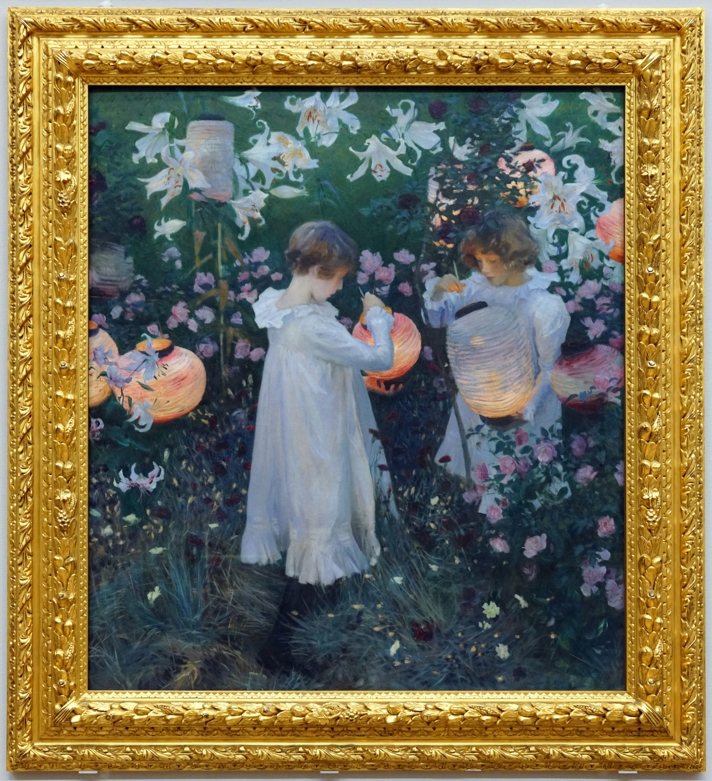 John Singer Sargent, Carnation Lily, Lily, Rose, 1885-86, oil on canvas, 174 x 153.7 cm (Tate Britain)