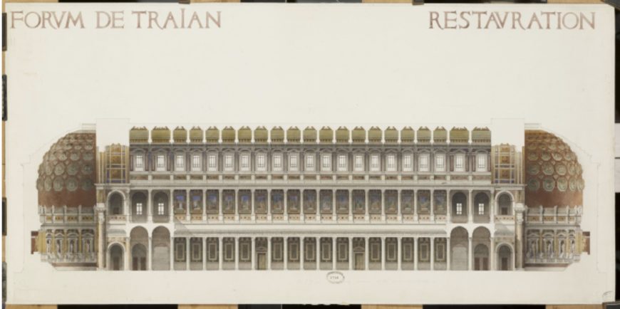 Julien Guadet, "Memoire de la restauration du Forum de. Trajan," manuscript No. 207 dated 1867, Ecole des Beaux-Arts,. Paris 21-23