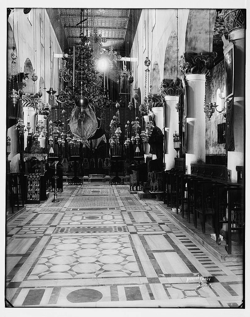 Inside the basilica at the Holy Monastery of Saint Catherine, Sinai, Egypt (photo: Library of Congress)