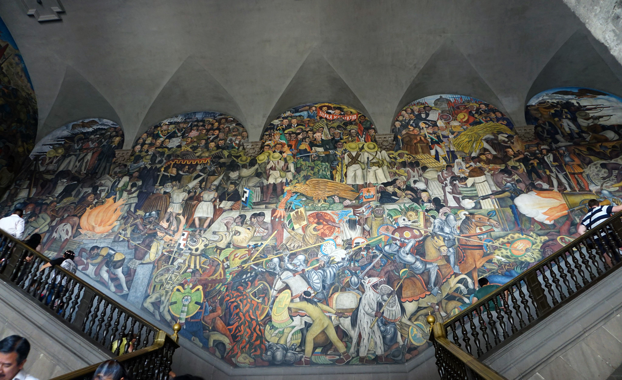 Diego Rivera, “From the Conquest to 1930” History of Mexico murals, 1929-35, Palacio Nacional, Mexico City, fresco