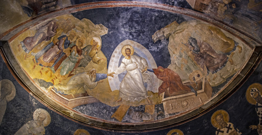 Anastasis fresco, c. 1315-1321, Chora Monastery, Constantinople (Istanbul) (photo: Byzantologist, CC BY-NC-SA 2.0)
